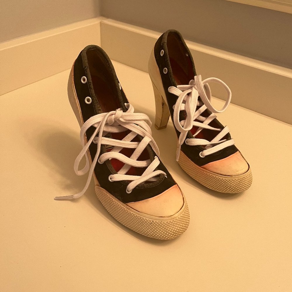 Vintage Norman Kamali High Heeled Sneakers